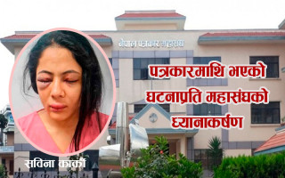 आँखामा चोट लागेर घाइते पत्रकार कार्कीमाथि भएको घटनाप्रति महासङ्घको ध्यानाकर्षण