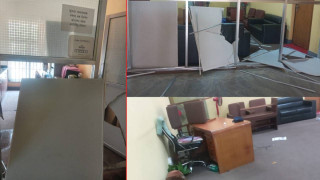 त्रिविका उपकुलपतिको कार्यकक्षमा नेविसंघको तोडफोड