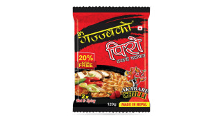 गज्जबको पिरो चाउचाउ अब नयाँ प्याकेटमा पनि