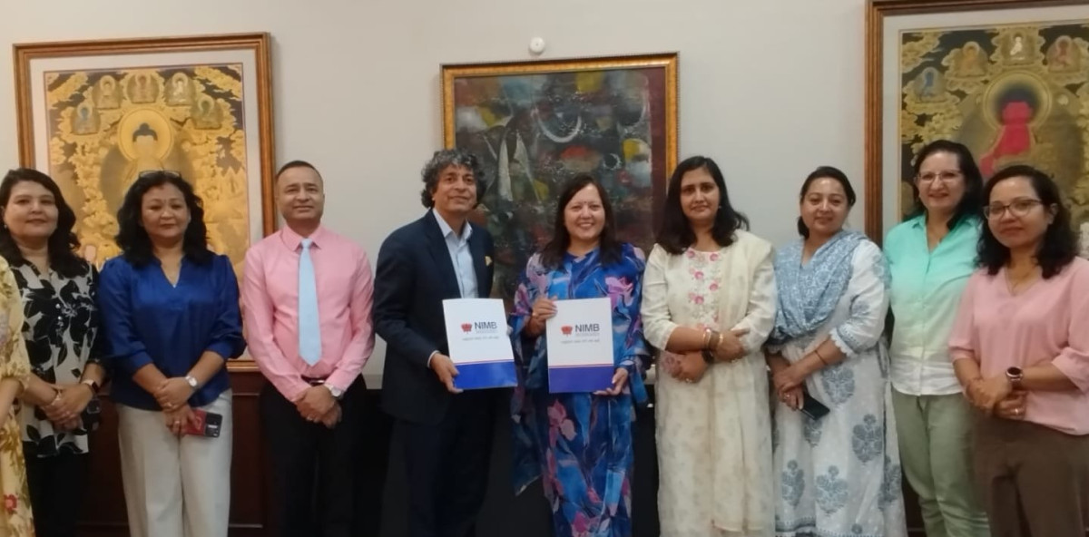 नेपाल इन्भेस्टमेन्ट मेगा बैंक र  महिला उद्यमी महासंघबिच व्यावसायिक सम्झौता