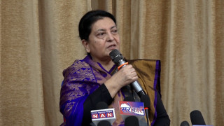 मुलुकलाई निकास दिन दलहरुले बढि भुमिका निर्वाह गर्नुपर्छः पूर्वराष्ट्रपति भण्डारी