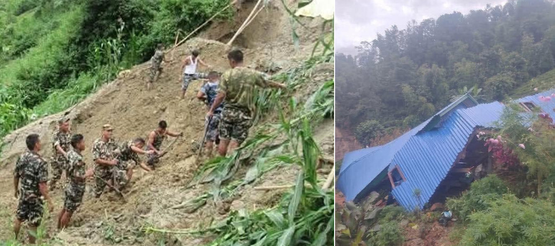 इलाममा पहिरोमा पुरिएर १८ जनाको मृत्यु, अझै केही बेपत्ता