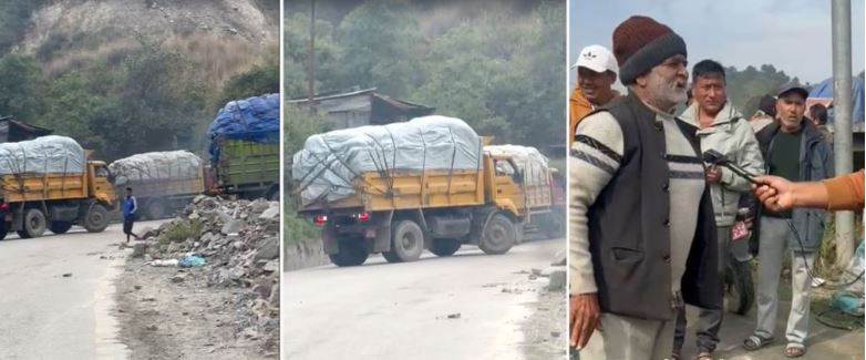 फेरि  रोक्यो बञ्चरेडाँडाका स्थानीयले  काठमाडौंको फोहोर