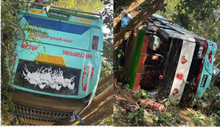 गोरखाको १२ किलोमा भर्खरै मिनी बस दुर्घटना